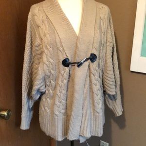 Heavy cable knit cardigan